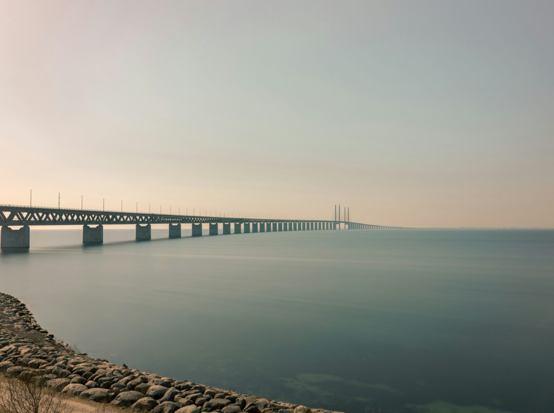 Bridge over a body of water. Sweden.